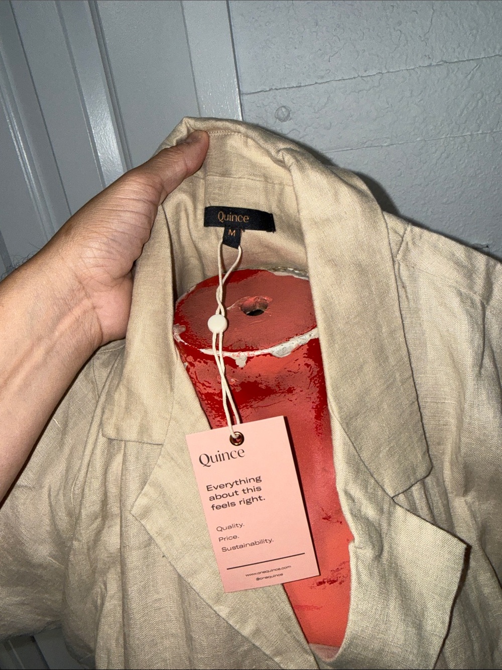 NWT Quince - linen button-front midi dress - Picture 6 of 7